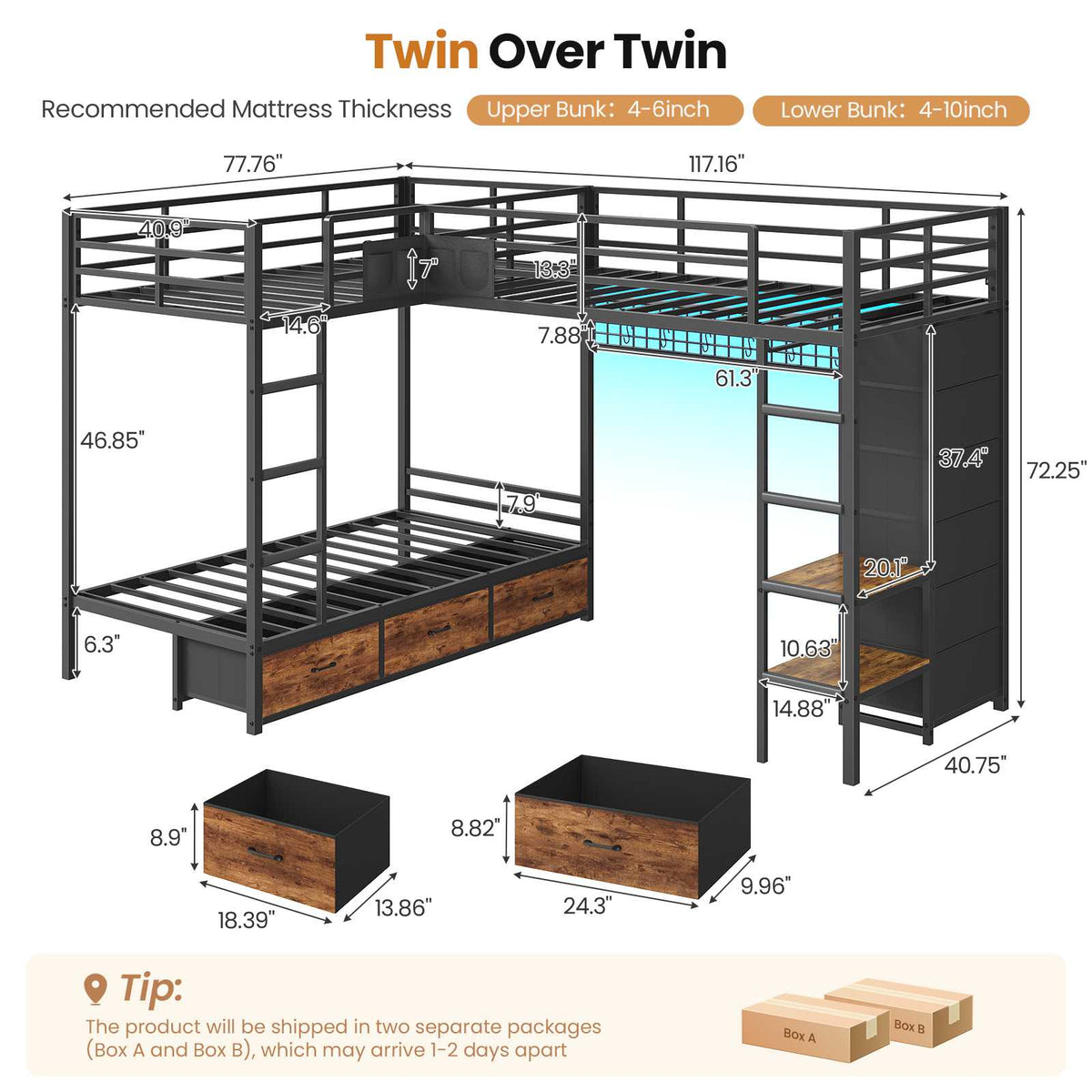 2 person desk